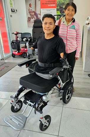 Geisi:  "Estoy increíblemente agradecido con Emed por adaptar mi silla a mis necesidades"