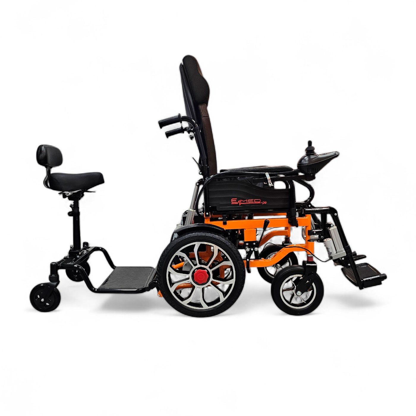 Remolque con asiento para sillas de ruedas eléctricas de acero - Imagen 6